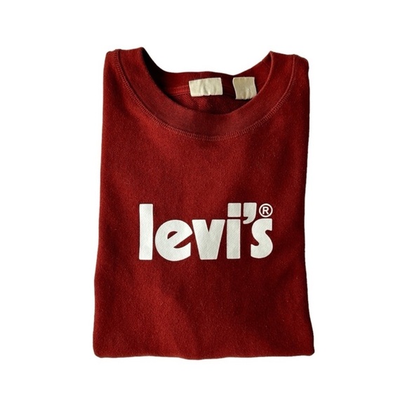 LEVIS CREWNECK WOMENS SIZE XS RED - Picture 1 of 16